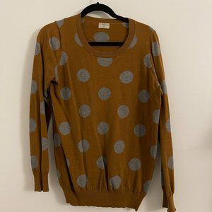 Madewell Polka Dot Cotton/Wool Sweater Size Medium